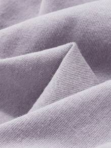 DAZY Áo thun hở vai họa tiết chữ mùa hè - Màu Lilac Tím - Xem 6