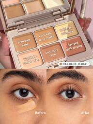 SHEGLAM Multi-Fix Concealer And Color Corrector-Dulce De 6-Color Full Cover Cream Concealer Brightening Full Coverage Color Corrector Lightweight Multi-Use Smooth Concealer Concealer Brand Beauty Makeup Face Paint Cosmetic For Women Girls Perfect For Winter Ideal For Y2K Fancy Fashion Suitable For Birthday Christmas Gift Party Ready Best Color