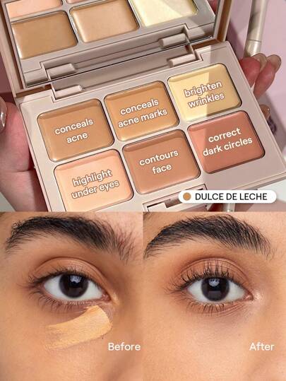 Anti-Cernes Et Correcteur De Couleur Multi-Fixants-Dulce De Anti-Cernes CrèMe Couvrante 6 Couleurs Correcteur De Couleur Couvrant Complet éClaircissant Anti-Cernes Lisse Multi-Usage LéGer Anti-Cernes NoëL Hiver Marque Beauté Visage Maquillage CosméTique Pour Femmes Filles Parfait Pour Hiver IdéAl Pour Y2K ÉLéGant Mode Adapté Pour Anniversaire Xmas Cadeau FêTe PrêT Meilleure Couleur