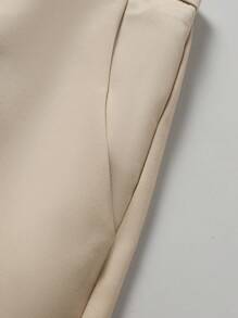 Calvornis Plus Size Men Full Zip Front Jacket And Long Pants Suit Set, Minimalist - Khaki - View 7