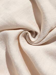 LanaWest 大码女式纯色卷边九分裤，休闲户外、旅行和日常穿着，春夏季 - 杏色 - 查看 4