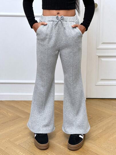 Tween Girl Casual Knit Solid Color Sweatpants