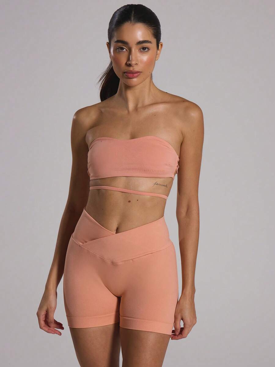 罗纹后背吊带运动文胸 Musera Sport 活力运动、板式网球、匹克球、健身房健身