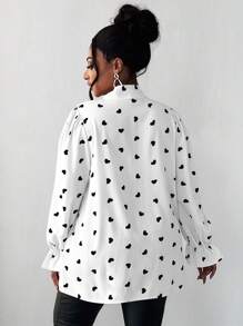 Maweii Plus Size Plain Long Sleeve Shirt, Fashionable & Suitable For Summer - White - View 6