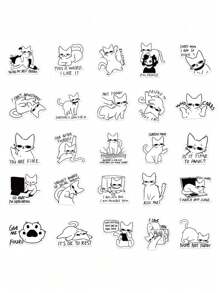50 piezas de pegatinas divertidas y lindas de memes de gatos, pegatinas de mamá de gatos, pegatinas para portátiles, botellas de agua, pegatinas de gatos divertidos a prueba de agua, calcomanías de vinilo para automóviles, calcomanías de gatos, calcomanías para portátiles