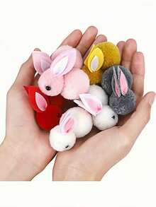 PETSIN Random Cat Toys, Plush Rabbit Cat Doll, Soft Interactive Cat Doll Ball, Plush Material Suitable For All Cats - Kitten Chewing Playthings, Cat Plush Toys, Cat Biting Toys, Kitten Interactive Toys - Multicolor - View 4