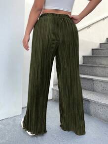 SHEIN EZwear Spodnie Plus Size, proste, casualowe, minimalistyczny design, odpowiednie na lato