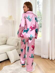 Dream Adore 2pcs/Set Women's Cute Cat Print Pajamas Set