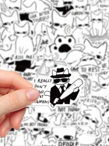 50 piezas de pegatinas divertidas y lindas de memes de gatos, pegatinas de mamá de gatos, pegatinas para portátiles, botellas de agua, pegatinas de gatos divertidos a prueba de agua, calcomanías de vinilo para automóviles, calcomanías de gatos, calcomanías para portátiles