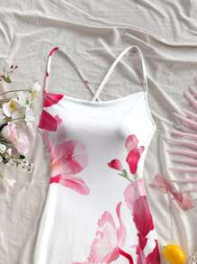 Soleia Women's Flower Print Sleeveless Dress, Casual Vacation