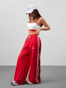 Coolane Conjunto de 2 piezas para mujer: top con tirantes de punto con bloqueo de color y shorts de punto, apropiado para primavera/verano
