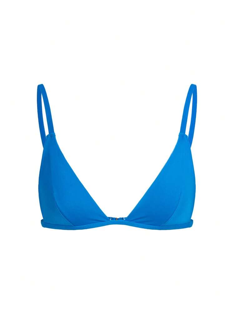 Ocili Leisure Sparkle Swimwear Triangle Bra With Soft Removable Cups - Royal Blue - View 1