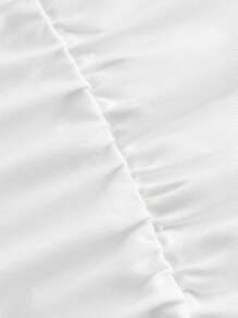 SHEIN MOD 2pcs Women Casual Ruched Bodycon Mini Skirt Set Chic Dress