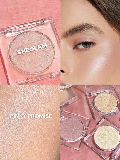 Cosmic Crystal Mousse Highlighter-Pinky Promise Highlighter Puder Schimmer Langanhaltender Aufhellender, Nicht Verklumpender Pink Glow Highlighter Weihnachts-Geschenke Highlighter Marke SchöNheit Make-Up Kosmetik FüR Damen MäDchen Perfekt FüR Herbst Winter Ideal FüR Y2K Schick Mode Geeignet FüR Geburtstag Weihnachten PräSent Party Fertig Beste Farbe