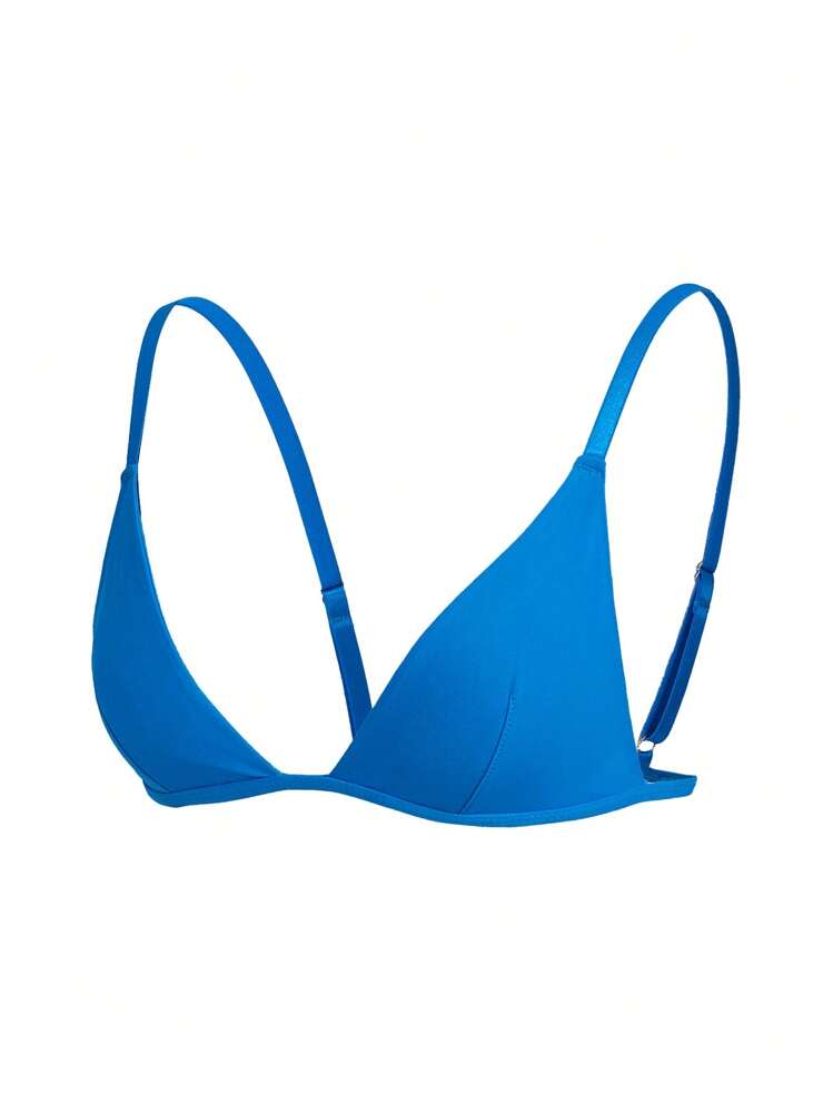 Ocili Leisure Sparkle Swimwear Triangle Bra With Soft Removable Cups - Royal Blue - View 3