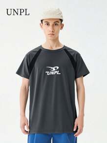 SHEIN 青少年男孩街头风格字母印花圆领背心，适合休闲聚会、校园、滑板、娱乐、家庭用餐