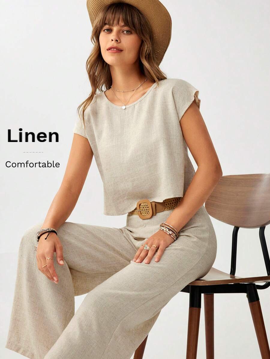 Wildy Business Casual Woman 2pcs/Set Women Casual Solid Color Top And Pants Set