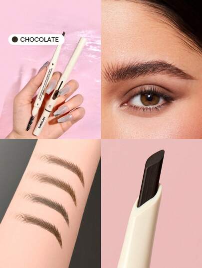 SHEGLAM Better Brows Long Lasting Eyebrow Pencil-Chocolate Waterproof Automatic Eyebrow Pen Easy To Color Silky Smooth Natural Shaping Outlining Filling Eyebrow Makeup Brand Beauty Makeup Face Paint Cosmetic For Women Girls Perfect For Winter Spring Ideal For Y2K Fancy Fashion Suitable For Birthday Gift Party Ready Best Color