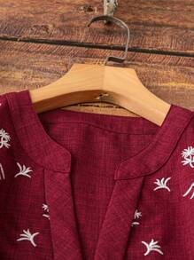 SHEIN LUNE 无袖绣花衬衫，简约时尚，适合夏季