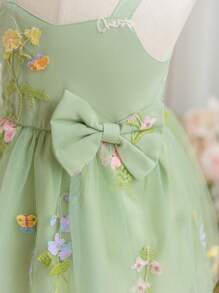 SHEIN Glamorique Kids 女婴派对装，复活节 - 綠色 - 查看 6