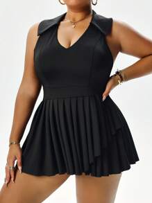 Easithlete New Women's Plus Size Fitness Running Yoga Sports Dress