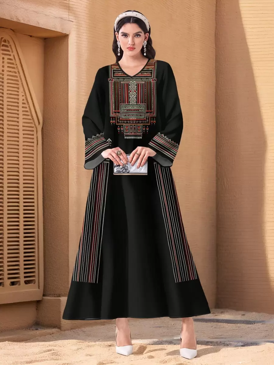 Minimalist Conservative Arabic Style Casual Dress,Modest - White - View 1