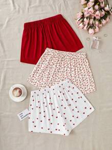 CottageSlumber 女士印花休闲睡裤三件套 - 彩色 - 查看 2