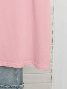 女式圆领 T 恤，印有宗教信仰基督教诗篇经文和风景图案，“上帝使破碎变得美丽”