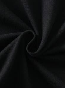 GraphicGems 少女可爱水豚喝珍珠奶茶印花圆领黑色背心 - 黑色 - 查看 4