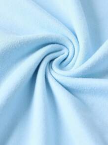 SHEIN BASICS 2pcs Solid Color Knitted Round Neck Long Sleeve Bodysuit For Women, Casual Summer Clothes - Baby Blue - View 5
