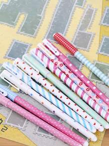 10 Colors Highlighter Pen, Office Supplies Back To School, 10pcs/5pcs Random Ditsy Floral Multicolor Neutral Water-Based Pen, Student Stationery - Multicolor - View 5