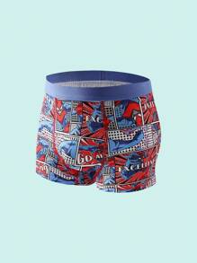 7pcs/Pack Tween Boys Cartoon Print Comfortable Boxer Briefs - Multicolor - View 8