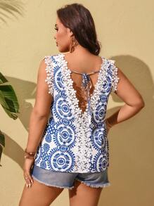 SHEIN Clasi Plus Size Women Summer St. Patrick's Day Rave Festival Spring Break Boho Shirt - Multicolor - View 1