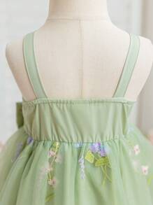 SHEIN Glamorique Kids 女婴派对装，复活节 - 綠色 - 查看 4