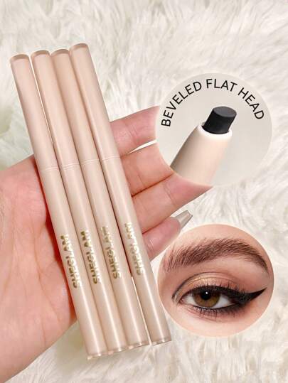 Good Point Waterproof Angled Eyeliner Pencil Black Highly Pigmented Flat Head Creamy Matte Beginner Eyeliner Pencil Quick Drying Ultra-Fine Waterproof And Sweatproof Beginner Blendable Smooth Eye Make Up Henna Brand Beauty Makeup Face Paint Cosmetic For Women Girls Perfect For Fall Winter Ideal For Y2K Fancy Fashion Suitable For Birthday Christmas Present Party Ready Best Color