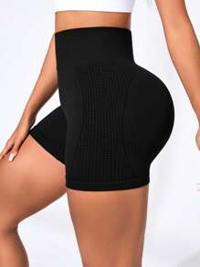 SHEIN Velisys 4 quần short thể thao cạp cao nhuộm loang cho nữ, tập yoga nâng mông - Nhiều màu - Xem 3