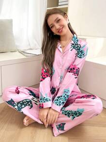 Dream Adore 2pcs/Set Women's Cute Cat Print Pajamas Set