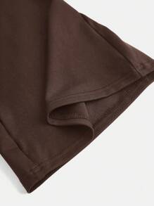 SHEIN Pantalones de yoga con campana para niñas preadolescentes, de cintura alta, ajuste ceñido, elásticos, casuales y versátiles con bolsillo parche