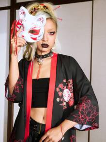 ROMWE J-Fashion Top simple, décontracté et mode pour tous les jours avec manches courtes pour femme - Noir - Voir 3