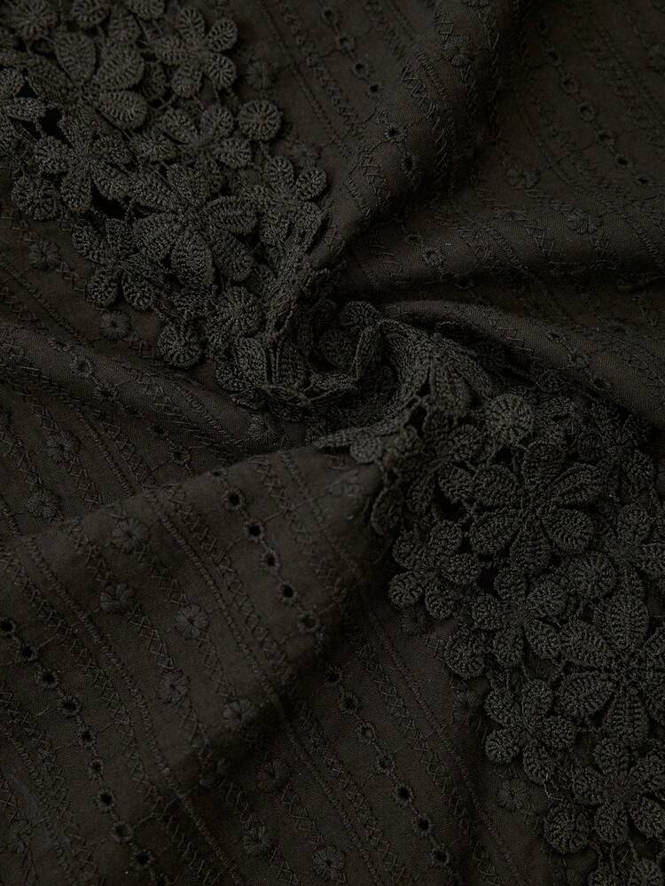 Plain Lace Patchwork Sleeveless Blouse