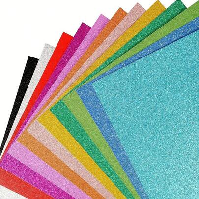 נייר קרדסטוק נצנצים עבור , 10 גיליונות 10 צבעים נייר נצנצים פרימיום למלאכת יד, מלאי כרטיסים נצנצים בגודל A4 לפרויקטי עשה זאת בעצמך, נייר נוצץ להכנת כרטיסים, 250 GSM