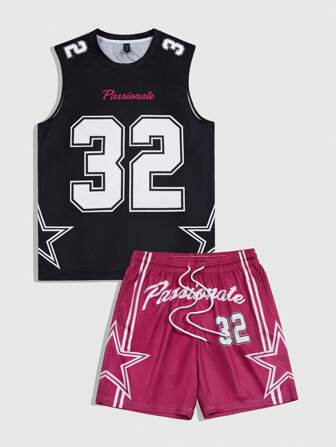 Prep 2 Stücke Herren minimalistisches Lässig Tanktop & Shorts Set, modisch für den täglichen Gebrauch