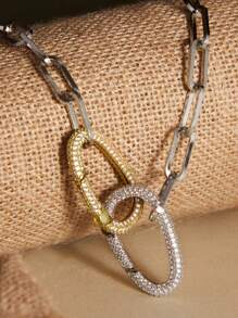 1 pieza Collar DIY de mujer con cierre de mosquetón grueso, un artículo de moda para dama y un regalo exquisito con un ambiente festivo. Regalos de Navidad