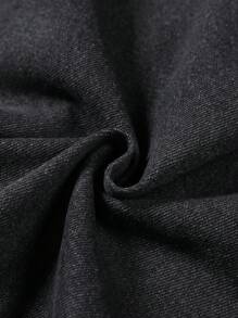 Manfinity EMRG Men's Washed Khaki Casual Loose Denim Jacket - Light Grey - View 9