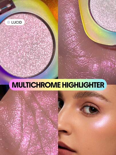 Surligneur Chroma Zone Multichrome-Poudre Lucide Surligneur Poudre Scintillante Longue Tenue ÉClaircissante Non-AggloméRante Surligneur ÉClat NoëL Hiver Paillettes Marque Beauté Visage Maquillage CosméTique Pour Femmes Filles Parfait Pour Hiver IdéAl Pour Y2K ÉLéGant Mode Adapté Pour Anniversaire Xmas Cadeau FêTe PrêT Meilleure Couleur