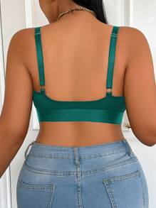 Front Closure, Push-Up, Lash Lace, Comfortable Lace Patchwork Plus Size Bras & Wire-Free Bras