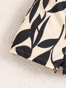 年轻女孩无袖腰部收腰连体裤，简约时尚风格适合夏季 - 黑與白 - 查看 6