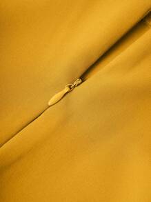 Franclia Falda de mujer de unicolor con cintura fruncida, falda de mujer elegante de color borgoña