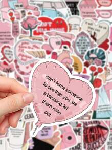 50 stuks inspirerende stickers, motiverende plakboekstickers voor waterflessen, waterdichte positieve bevestigingsbeloningsstickers voor laptop, skateboard, computer, bagage - Veel kleurig - Bekijken 8