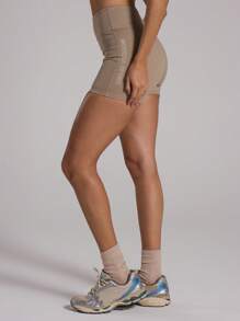 Musera Sport Eng anliegende hochTaillierte Booty Gym Shorts für Sport und aktive Workouts, Padel, Tennis, Pickleball